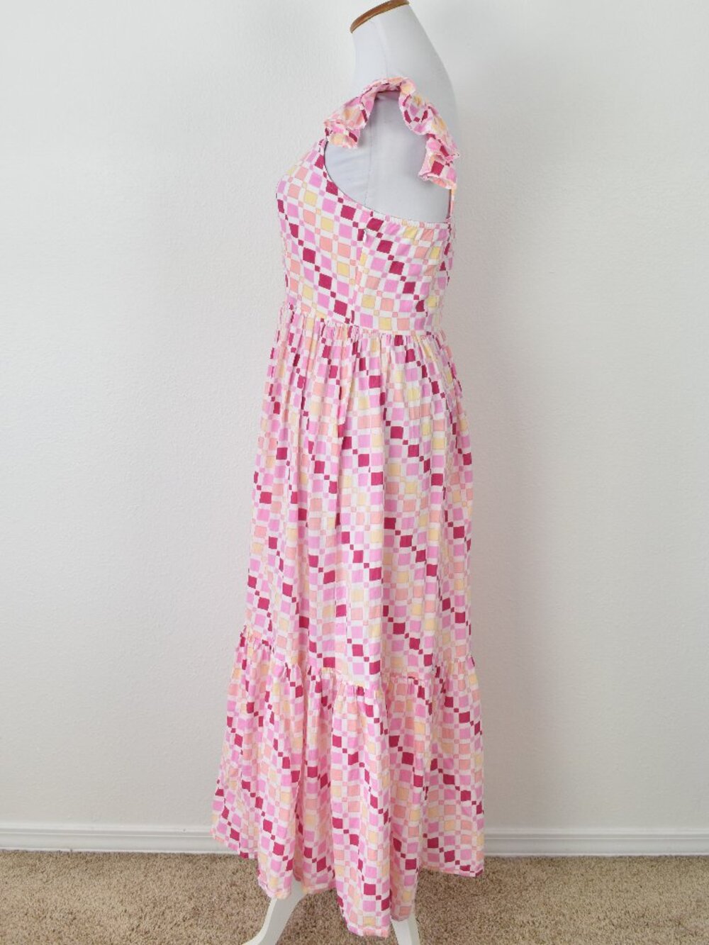 Monsoon and Beyond Juna Midi Dress Pink Fountain - M - Picture 4 of 8